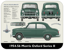 Morris Oxford Series II 1954-56 Place Mat, Small